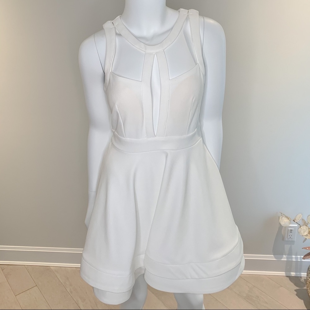 White Fit & Flare Spring Dress - Picture 2 of 4